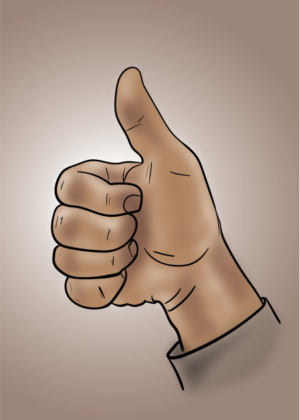 一只竖起大拇指的手图片下载