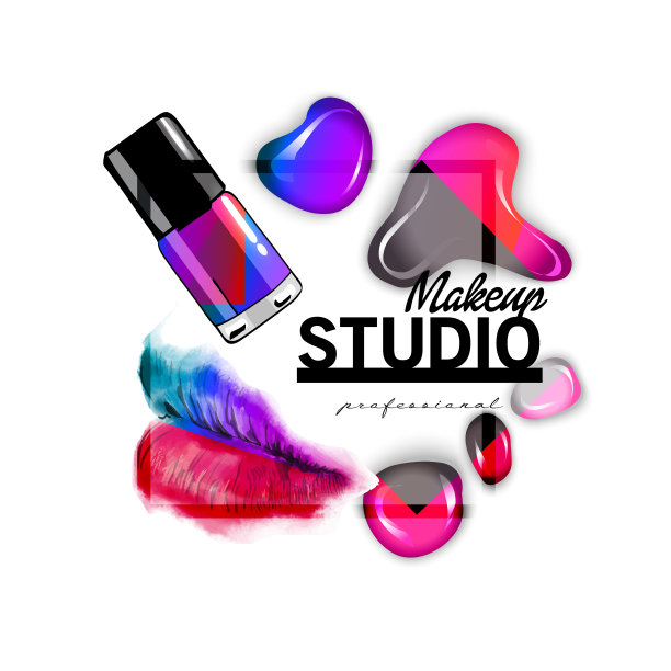 化妆工作室标志设计模板图片下载