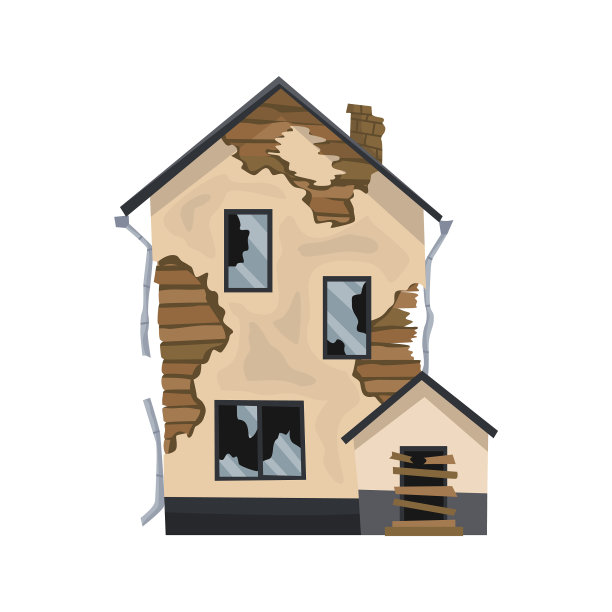 旧的风化房屋或住宅，废弃的家图片下载