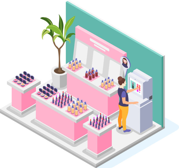 虚拟化妆选择组成图片下载