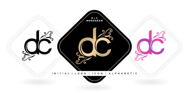 Dc首字母和图形名称Dc组合字母图片下载