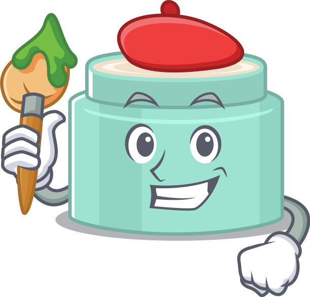 一种艺术唇膏艺术家吉祥物设计涂料图片下载