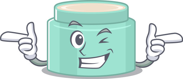 卡通设计的唇膏显示滑稽的脸与图片下载