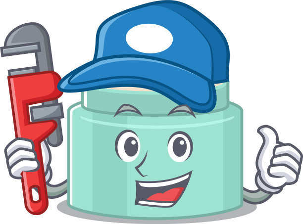 卡通人物设计唇膏作为水管工图片下载