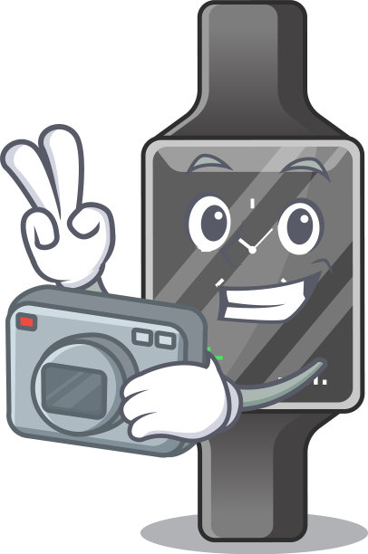 一个熟练的摄影师智能手表工作图片下载