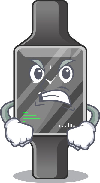 一个卡通图片智能手表有一个疯狂的脸图片下载