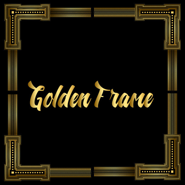 豪华装饰框架与金色图片下载