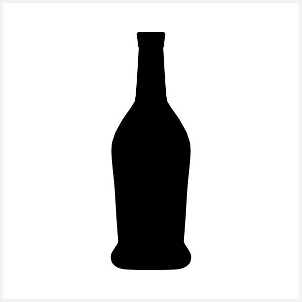 酒瓶剪影模具图片下载