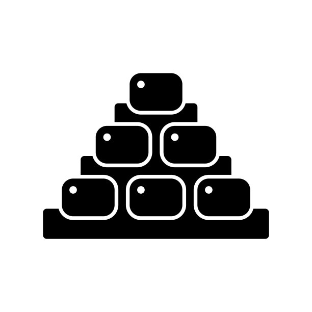 砖块图标在坚实的风格图片下载