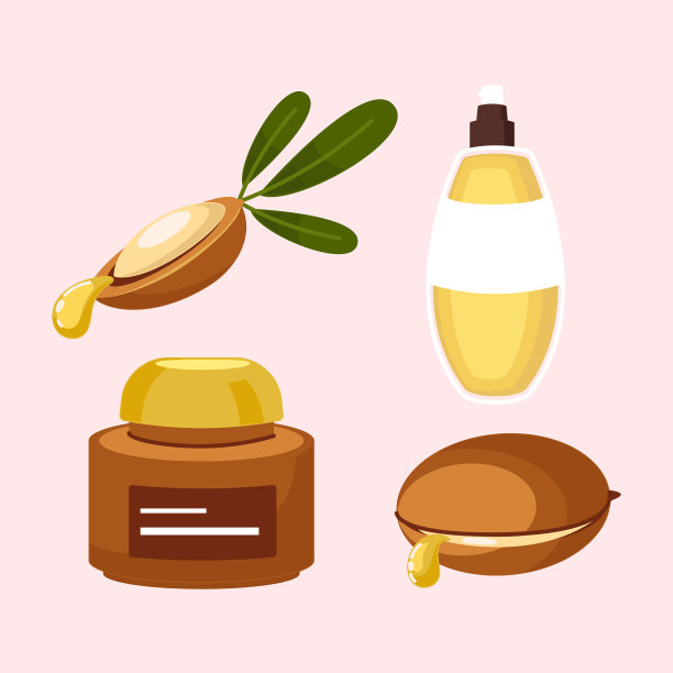 详细收集摩洛哥坚果油元素图片下载