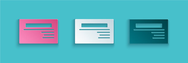 剪纸名片名片图标图片下载