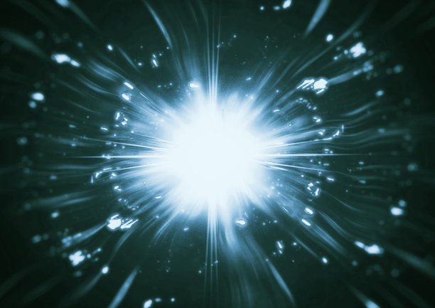 抽象的照亮外层空间的蓝光图片下载