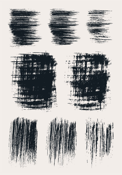 设定手绘笔触和污渍图片下载