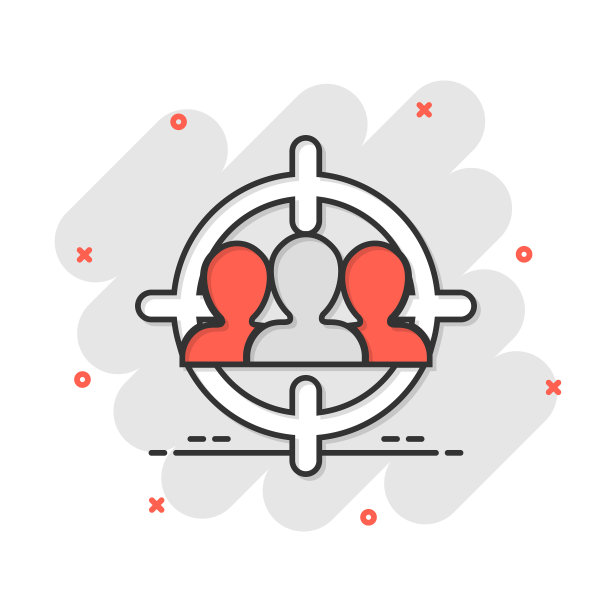 以漫画风格关注目标受众图标图片下载