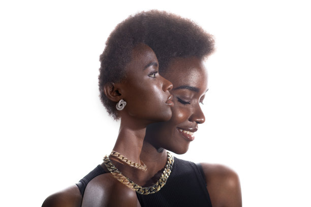 多曝光肖像的黑人非洲裔美国妇女与幸福的微笑和严肃的面部表情。健康与成功理念图片下载