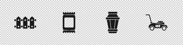 设置花园围栏木肥袋灯图片下载