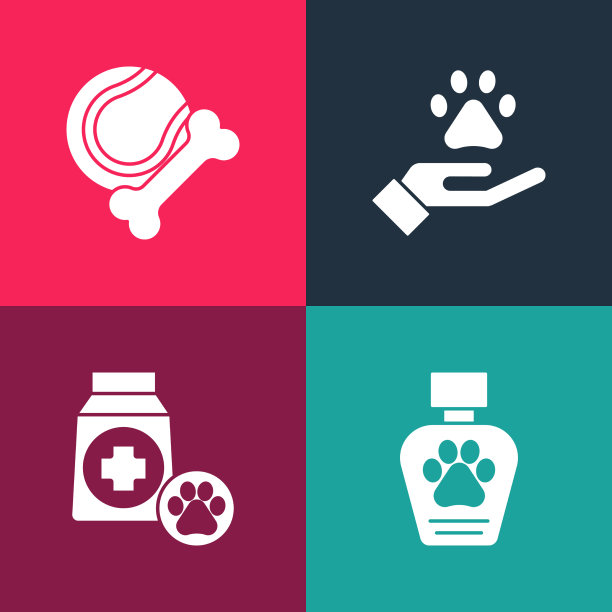 集波普艺术宠物香波袋食品手用图片下载