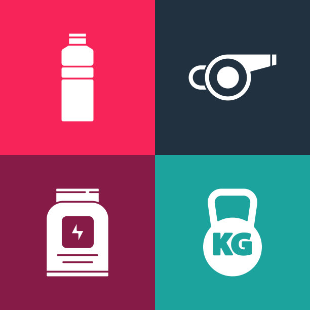 设置流行艺术壶铃运动营养哨子图片下载