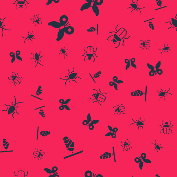 设蝴蝶茧蟑螂和臭虫上图片下载