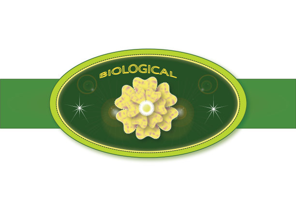 草本旗帜与草本黄白色花图片下载