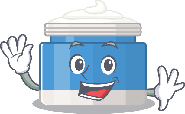 迷人的润肤霜吉祥物设计风格图片下载