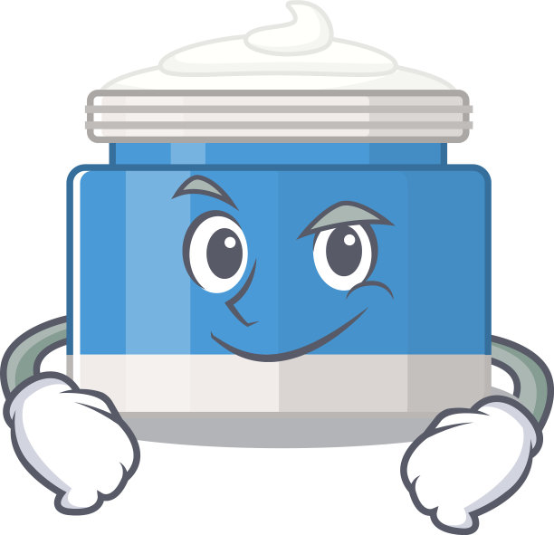 一个可爱傲慢的漫画设计润肤霜图片下载