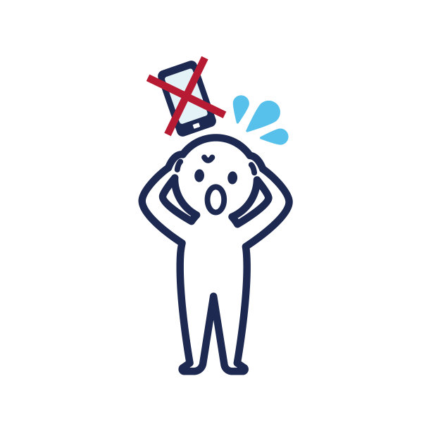 一个白色的畸形人因为他的智能手机坏了而不耐烦图片下载