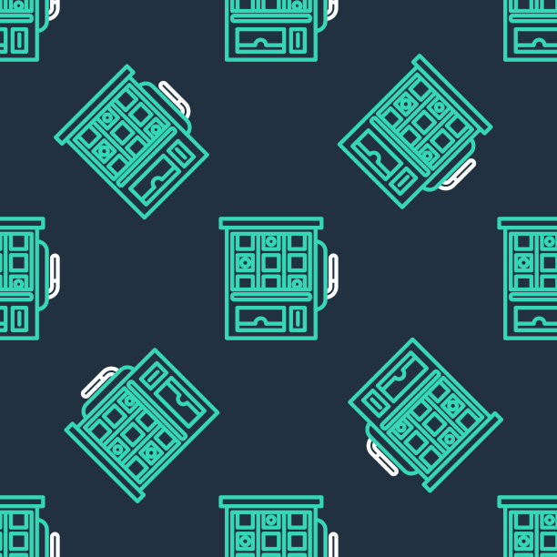 线老虎机图标隔离无缝图案图片下载