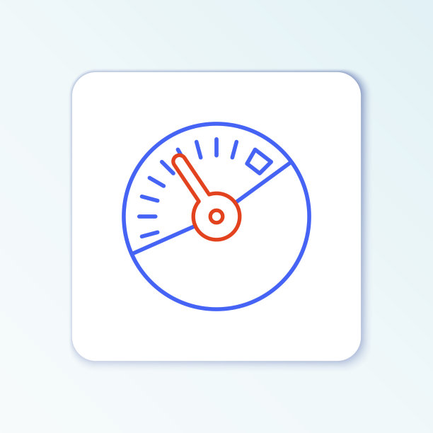 线形速度计图标孤立在白色背景上图片下载