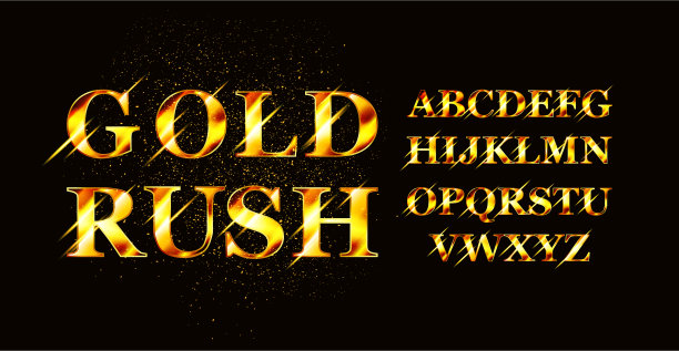 淘金热的字体图片下载