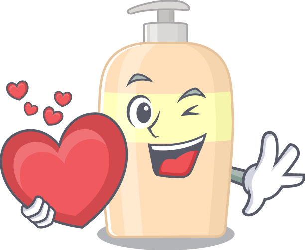 一个甜蜜的墨粉卡通人物风格持有图片下载