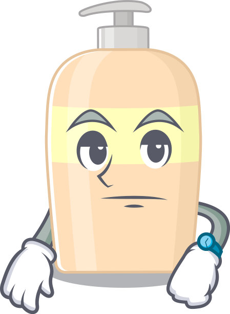 吉祥物设计风格墨粉与等待姿态图片下载