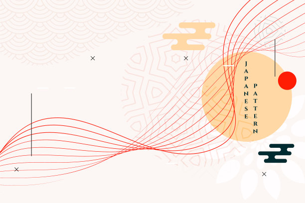 传统的日本艺术背景与波浪图片下载