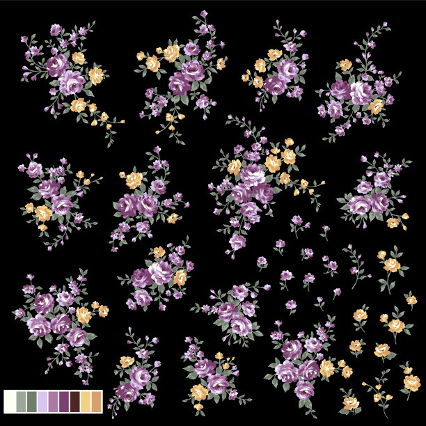 美丽的玫瑰插画素材收集，图片下载