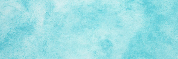 蓝色水彩背景，天空在水彩画柔软的纹理在湿白纸背景，抽象蓝色水彩插图横幅，墙纸图片下载