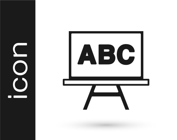 黑色黑板图标孤立在白色背景图片下载