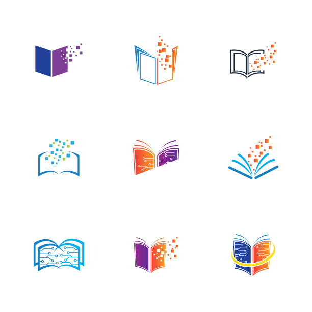数字图书标识技术图标设计图片下载