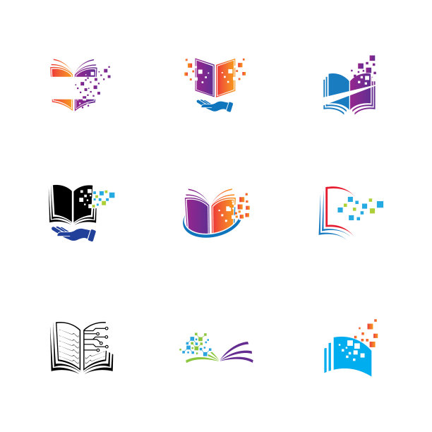 数字图书标识技术图标设计图片下载