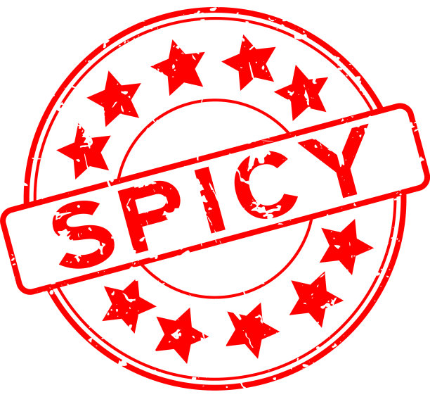 垃圾红色辛辣的字与星的图标圆形橡胶图片下载