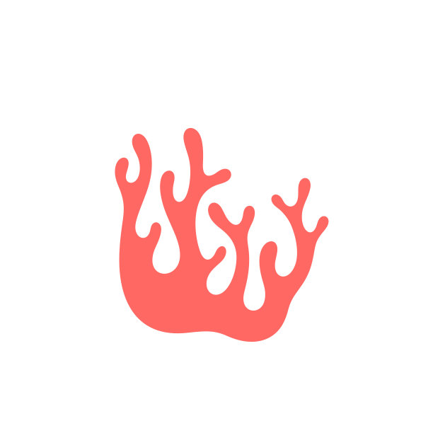 粉色珊瑚轮廓图片下载