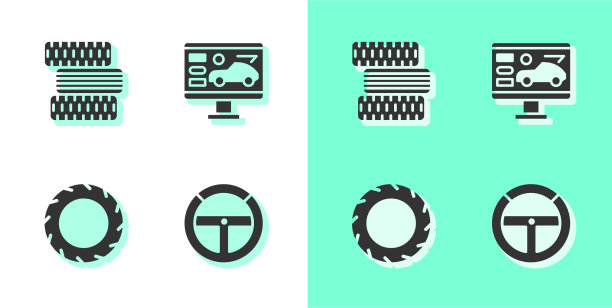 设置方向盘轮胎和诊断图片下载