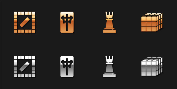 棋盘游戏，麻将棋子，象棋和魔方图片下载