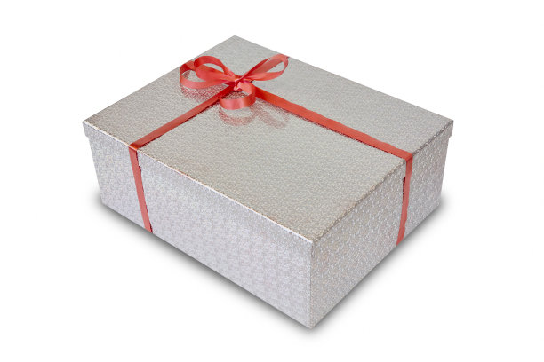 礼盒孤立在白色。包装。生日和圣诞礼物图片下载
