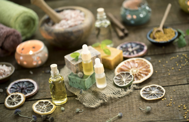 精油和手工皂背景图片下载