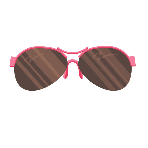 可爱的手绘太阳镜素描风格图片下载
