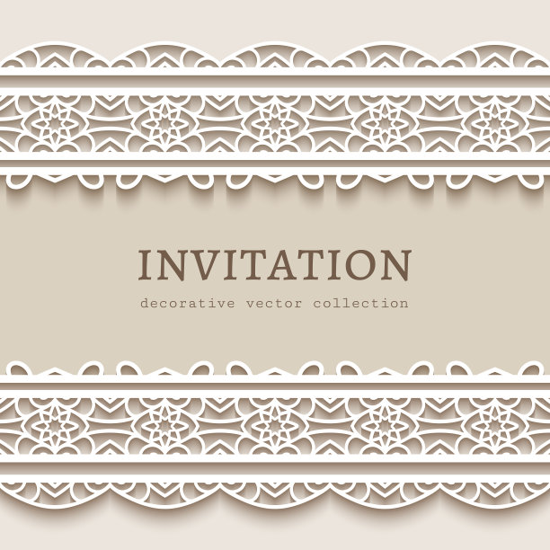 复古框架与花边边界图片下载