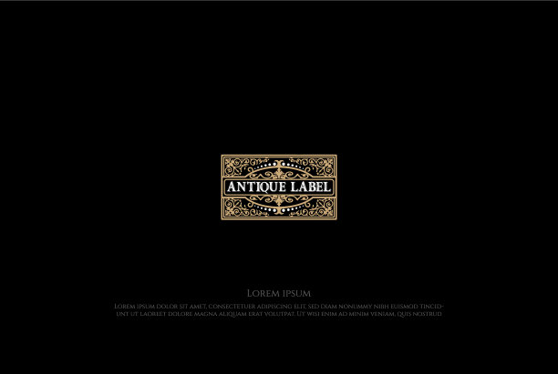 古色古香，古典典雅，奢华金标图片下载