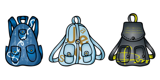 牛仔布背包图片下载