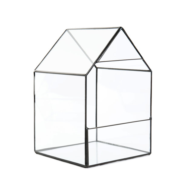 美丽的空花坛孤立在白色。家居装饰图片下载