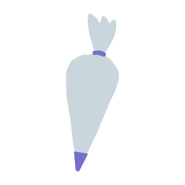 厨房烹饪用具烘焙管道袋图标矢量插图。烘焙和糕点元素图片下载